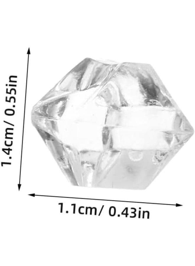 Luxshiny 400pcs Reusable Plastic Fake Ice Cubes For Wedding Party Photography Decor - Image 2